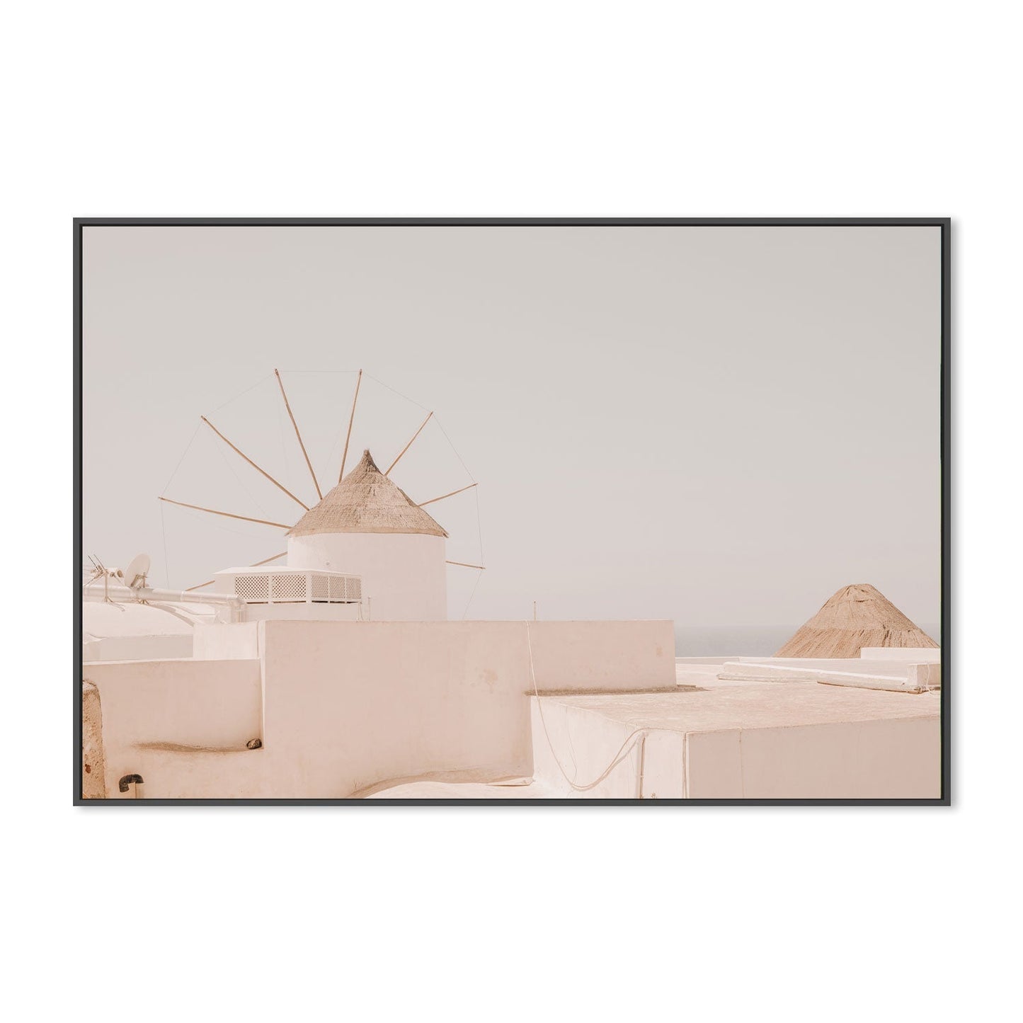 Santorini Windmill-Gioia-Prints-Framed-Canvas-Poster-GIOIA-WALL-ART