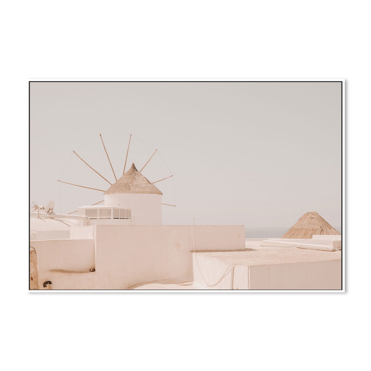 Santorini Windmill-Gioia-Prints-Framed-Canvas-Poster-GIOIA-WALL-ART