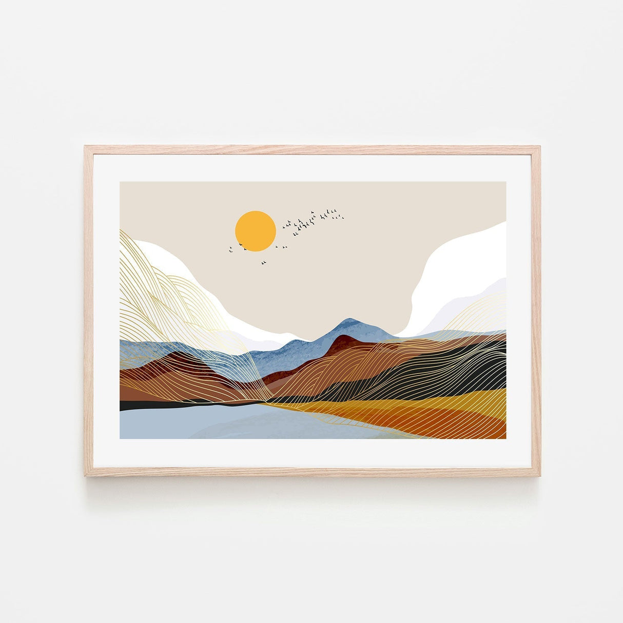 wall-art-print-canvas-poster-framed-Scandinavian Skies, Style A-GIOIA-WALL-ART