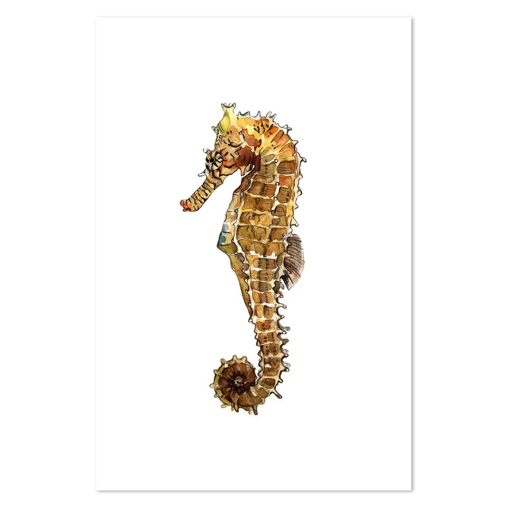 wall-art-print-canvas-poster-framed-Seahorse In Watercolor-by-Gioia Wall Art-Gioia Wall Art