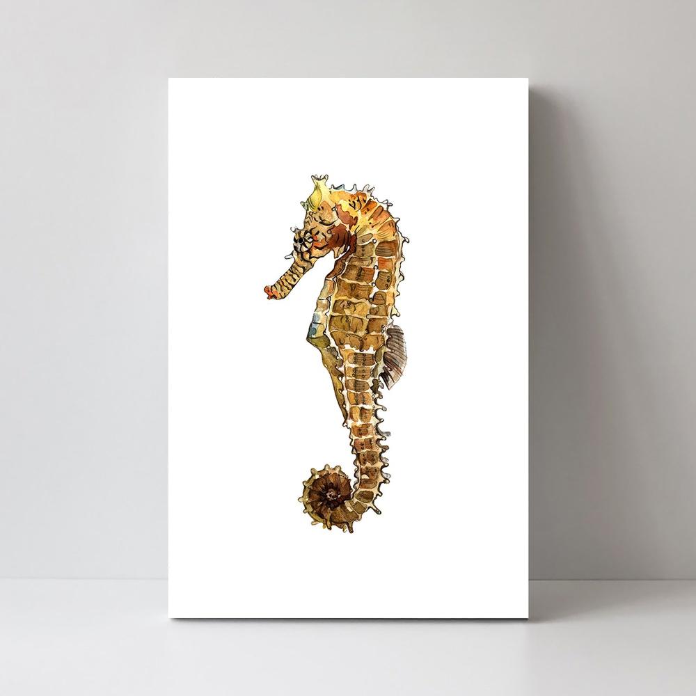 wall-art-print-canvas-poster-framed-Seahorse In Watercolor-by-Gioia Wall Art-Gioia Wall Art