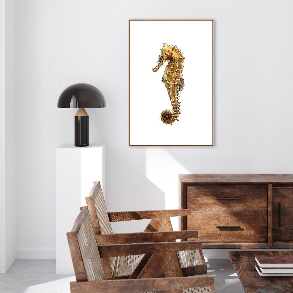 wall-art-print-canvas-poster-framed-Seahorse In Watercolor-by-Gioia Wall Art-Gioia Wall Art