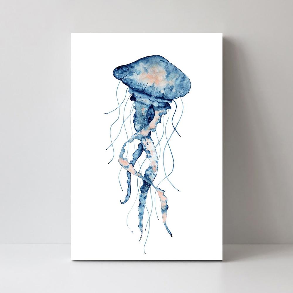 wall-art-print-canvas-poster-framed-Sealife Watercolor Painting, Jellyfish-by-Gioia Wall Art-Gioia Wall Art