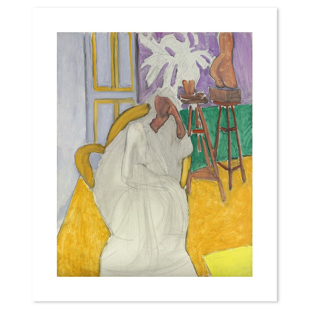 wall-art-print-canvas-poster-framed-Seated Figure And Greek Torso, By Henri Matisse-by-Gioia Wall Art-Gioia Wall Art