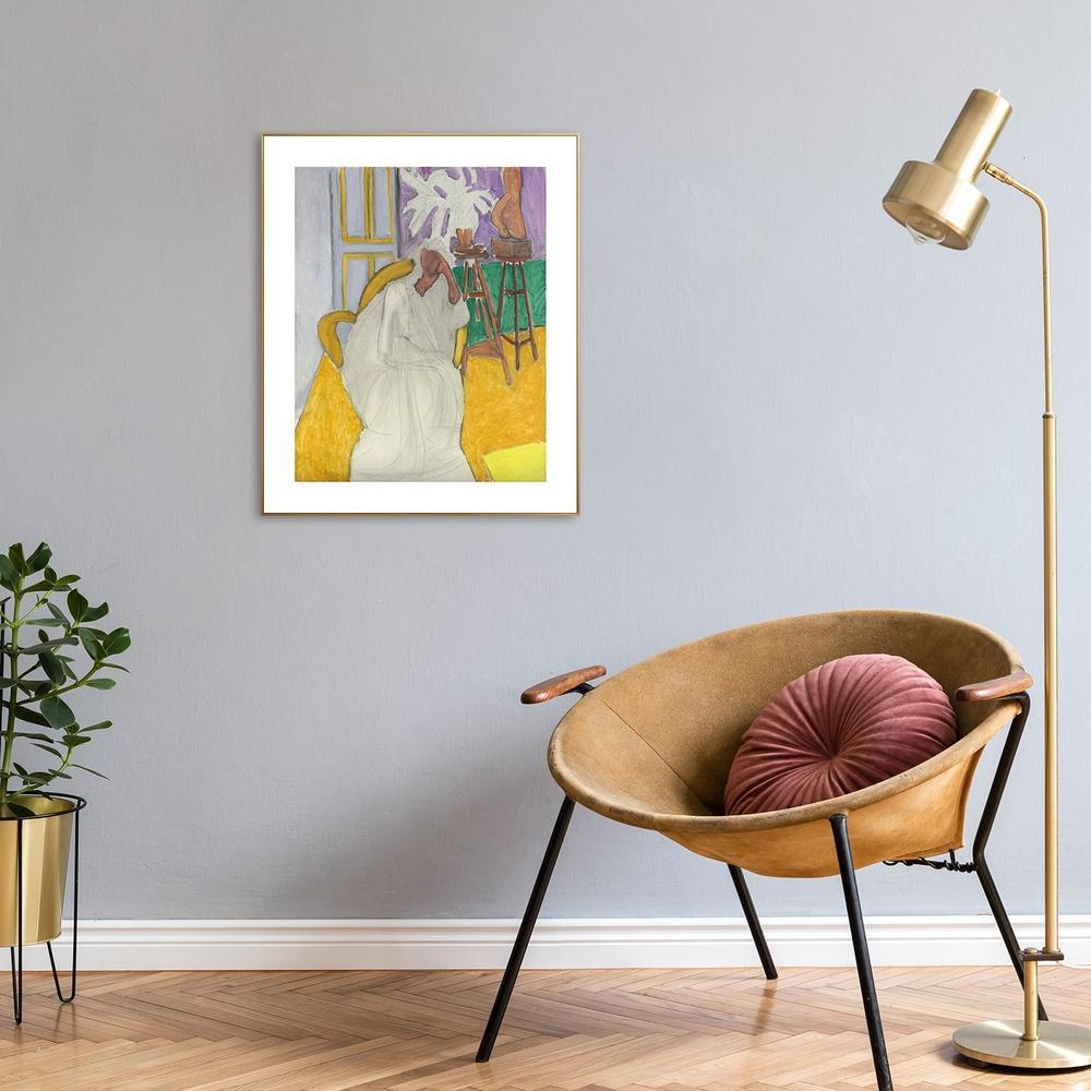 wall-art-print-canvas-poster-framed-Seated Figure And Greek Torso, By Henri Matisse-by-Gioia Wall Art-Gioia Wall Art