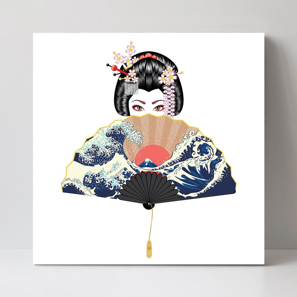 wall-art-print-canvas-poster-framed-Shy Geisha-by-Gioia Wall Art-Gioia Wall Art