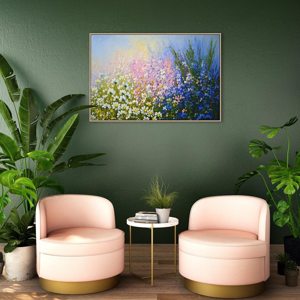 wall-art-print-canvas-poster-framed-Soft Pastel Flower Bed-by-Gioia Wall Art-Gioia Wall Art