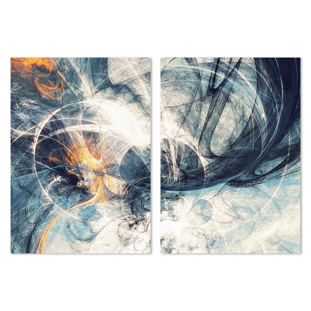 wall-art-print-canvas-poster-framed-Spark, Abstract Art, Set Of 2, Style A-by-Gioia Wall Art-Gioia Wall Art