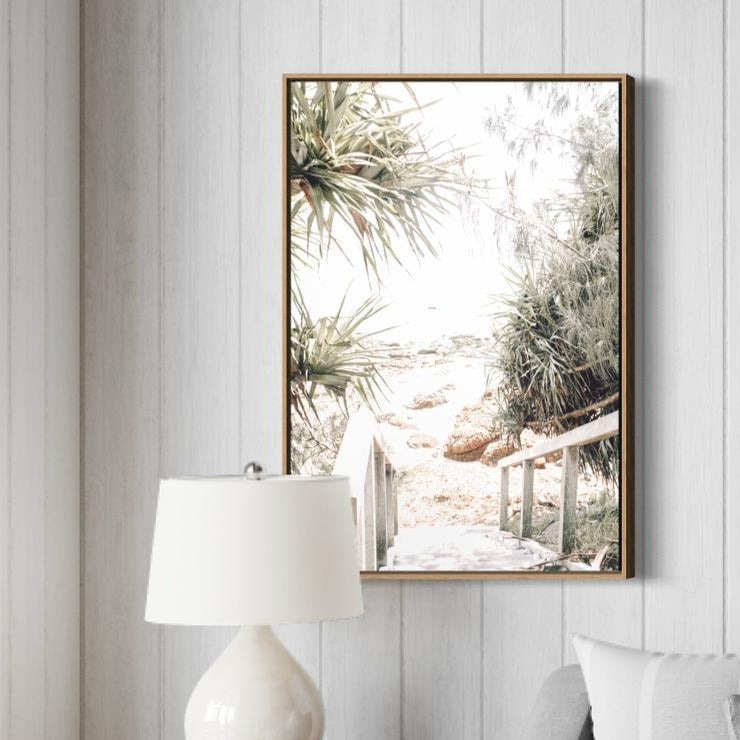 Stairway To Byron Bay Beach-Gioia-Prints-Framed-Canvas-Poster-GIOIA-WALL-ART