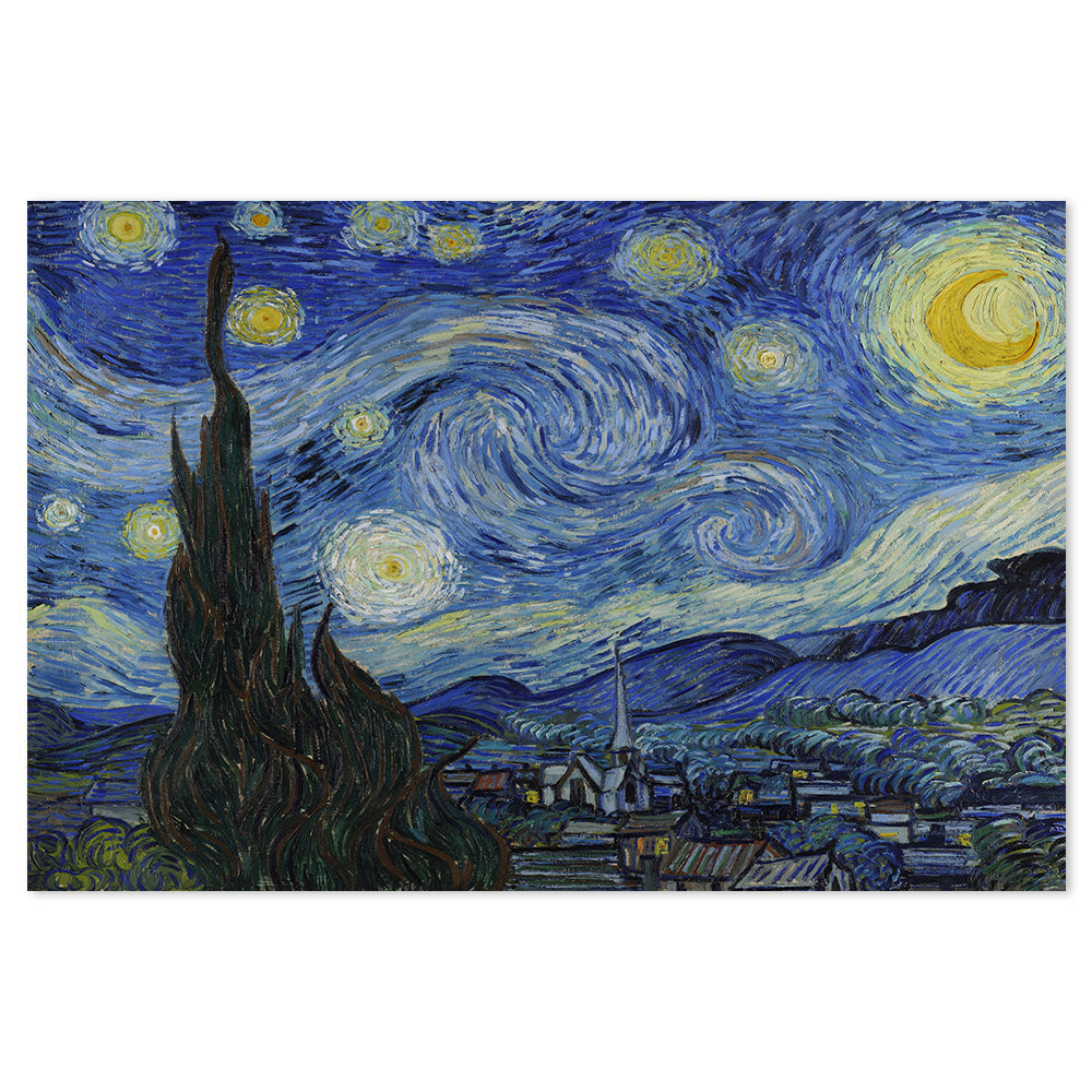 wall-art-print-canvas-poster-framed-Starry Night, Van Gogh-by-Gioia Wall Art-Gioia Wall Art