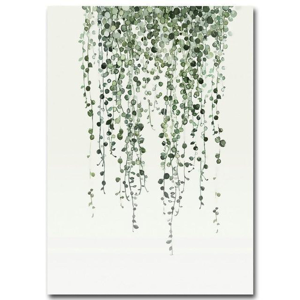 wall-art-print-canvas-poster-framed-String Of Pearls And Pilea Peperomioides, Set Of 2-by-Gioia Wall Art-Gioia Wall Art