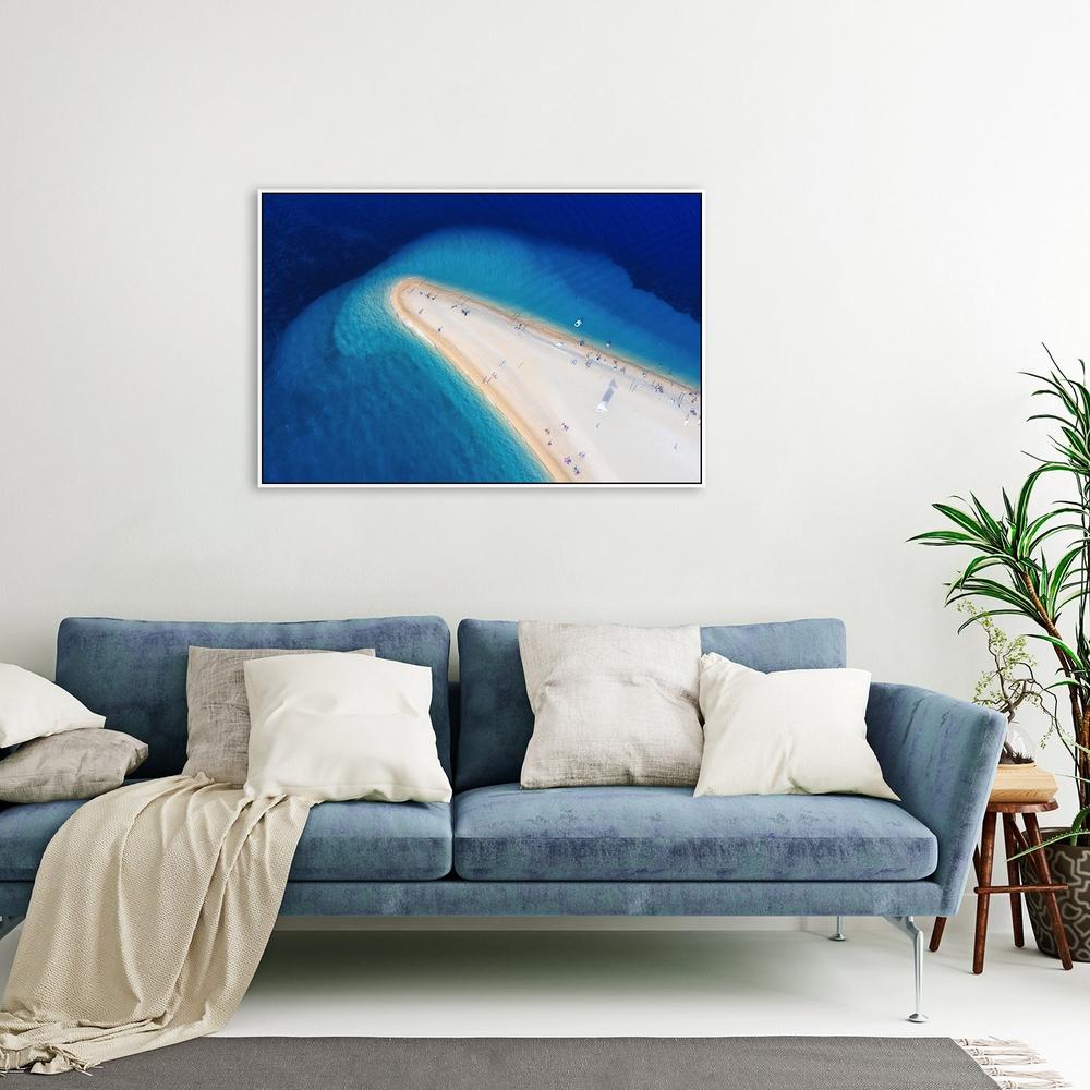 wall-art-print-canvas-poster-framed-Stunning Shoreline And Blue Sea, Style B, Landscape-by-Gioia Wall Art-Gioia Wall Art