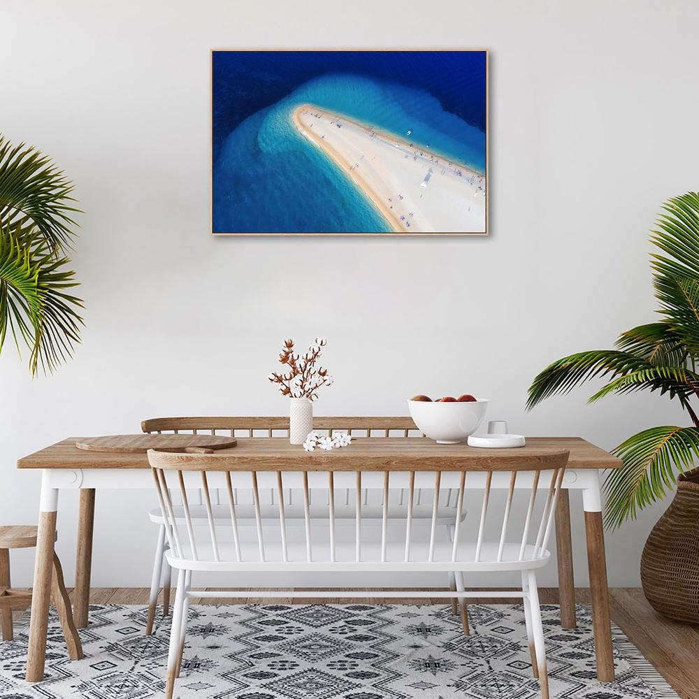 wall-art-print-canvas-poster-framed-Stunning Shoreline And Blue Sea, Style B, Landscape-by-Gioia Wall Art-Gioia Wall Art