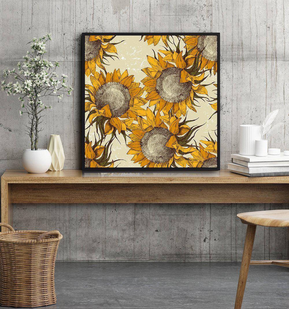 wall-art-print-canvas-poster-framed-Sunflower-by-Gioia Wall Art-Gioia Wall Art