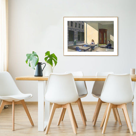 wall-art-print-canvas-poster-framed-Sunlight In A Cafeteria, By Edward Hopper-by-Gioia Wall Art-Gioia Wall Art