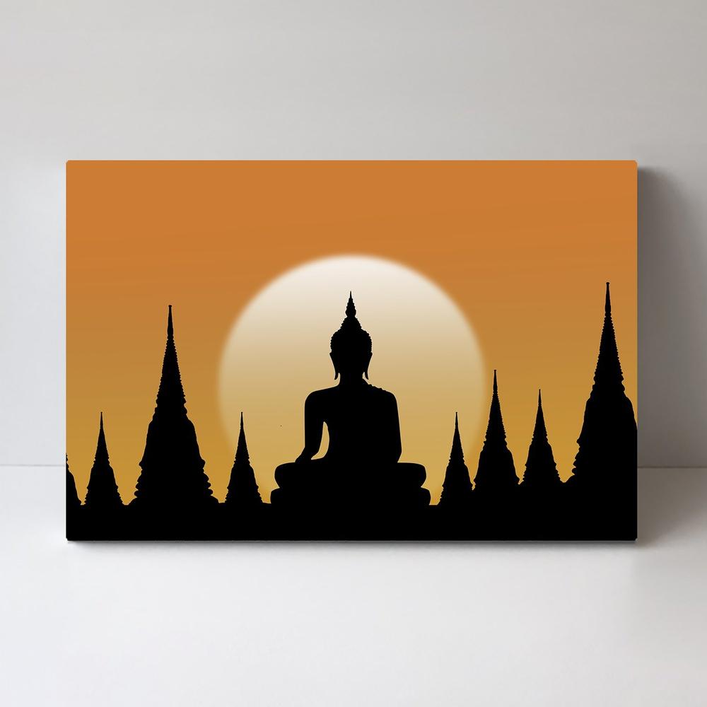 wall-art-print-canvas-poster-framed-Sunset Buddha-by-Gioia Wall Art-Gioia Wall Art