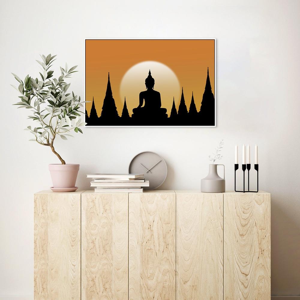 wall-art-print-canvas-poster-framed-Sunset Buddha-by-Gioia Wall Art-Gioia Wall Art