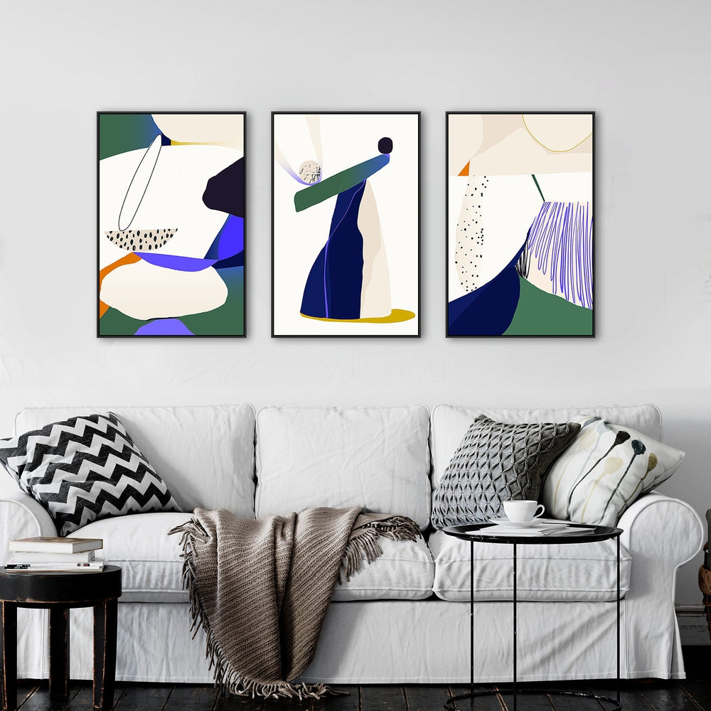 wall-art-print-canvas-poster-framed-Surreal Abstract, Set Of 3-by-Gioia Wall Art-Gioia Wall Art