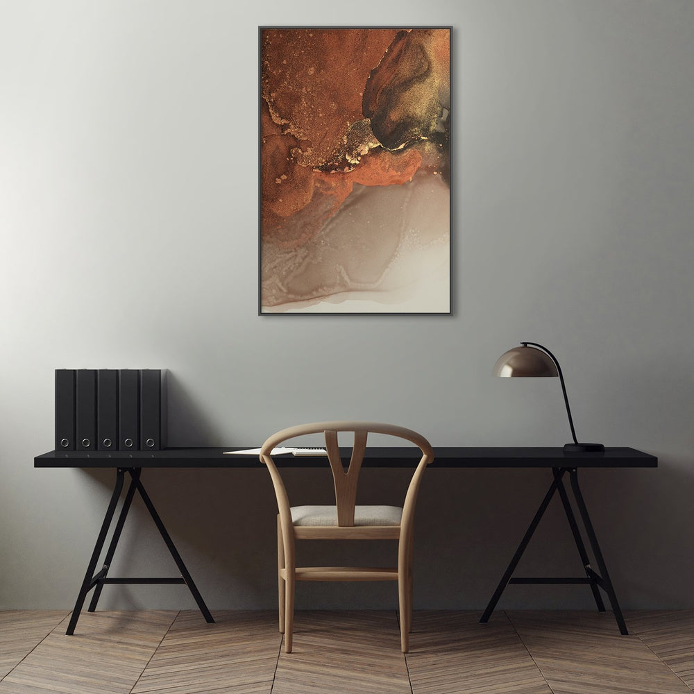 wall-art-print-canvas-poster-framed-Tan And Orange Abstract, Style A-by-Gioia Wall Art-Gioia Wall Art