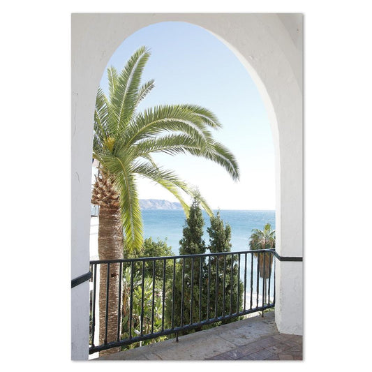 the balcony view-Framed-Canvas-Print-Poster-Gioia Wall Art