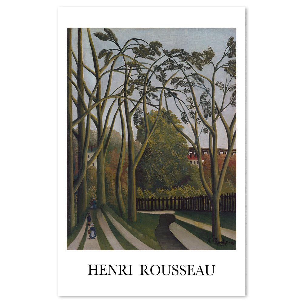 wall-art-print-canvas-poster-framed-The Banks Of The Bievre Near Bicetre, 1908-09, By Henri Rousseau-by-Gioia Wall Art-Gioia Wall Art