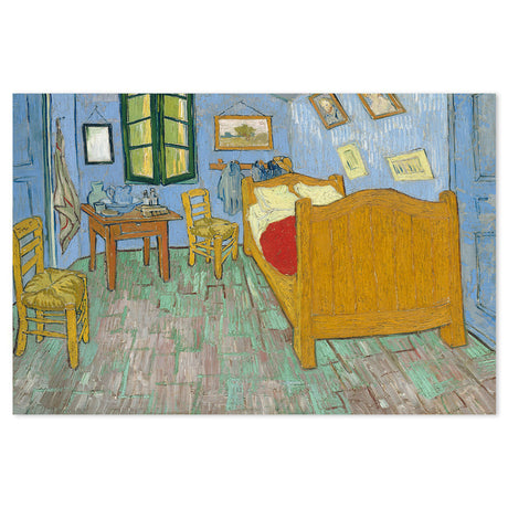 wall-art-print-canvas-poster-framed-The Bedroom, Van Gogh-by-Gioia Wall Art-Gioia Wall Art