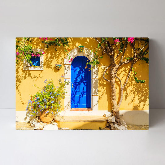 wall-art-print-canvas-poster-framed-The Blue Door-by-Gioia Wall Art-Gioia Wall Art