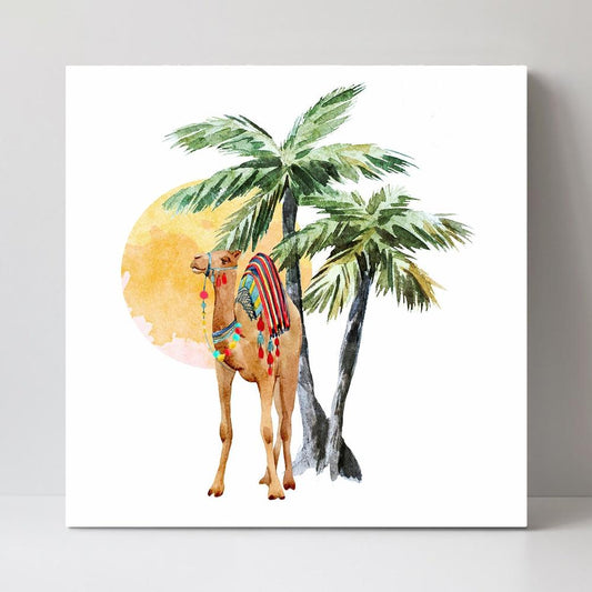 wall-art-print-canvas-poster-framed-The Camel In Watercolor-by-Gioia Wall Art-Gioia Wall Art