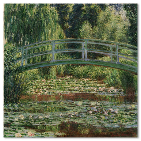 wall-art-print-canvas-poster-framed-The Japanese Footbridge And The Water Lily Pool, By Monet-by-Gioia Wall Art-Gioia Wall Art