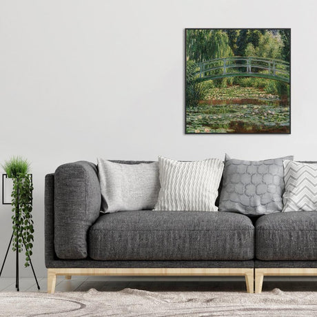 wall-art-print-canvas-poster-framed-The Japanese Footbridge And The Water Lily Pool, By Monet-by-Gioia Wall Art-Gioia Wall Art