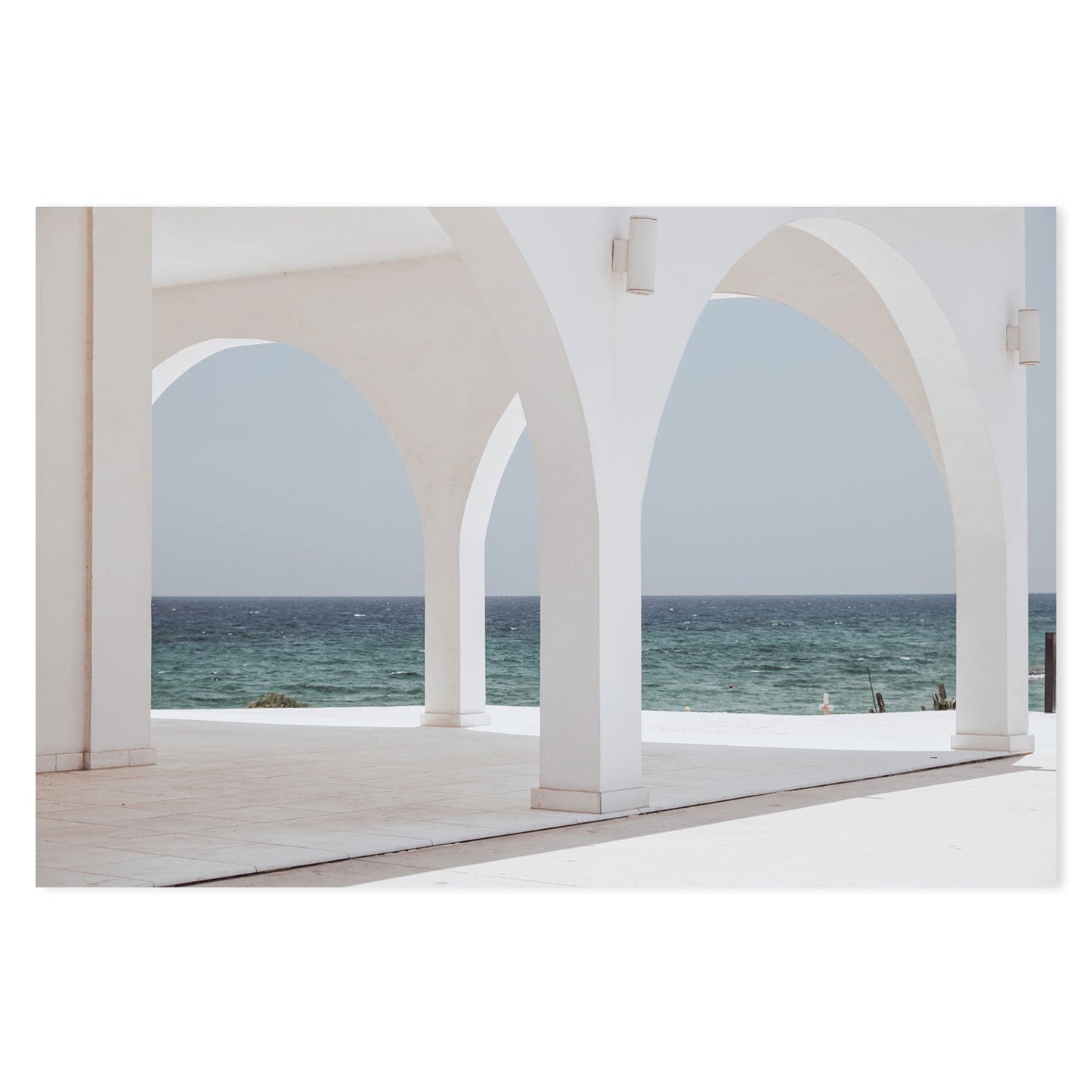 wall-art-print-canvas-poster-framed-The white arches of St. Thekla church, Cyprus-by-Gioia Wall Art-Gioia Wall Art