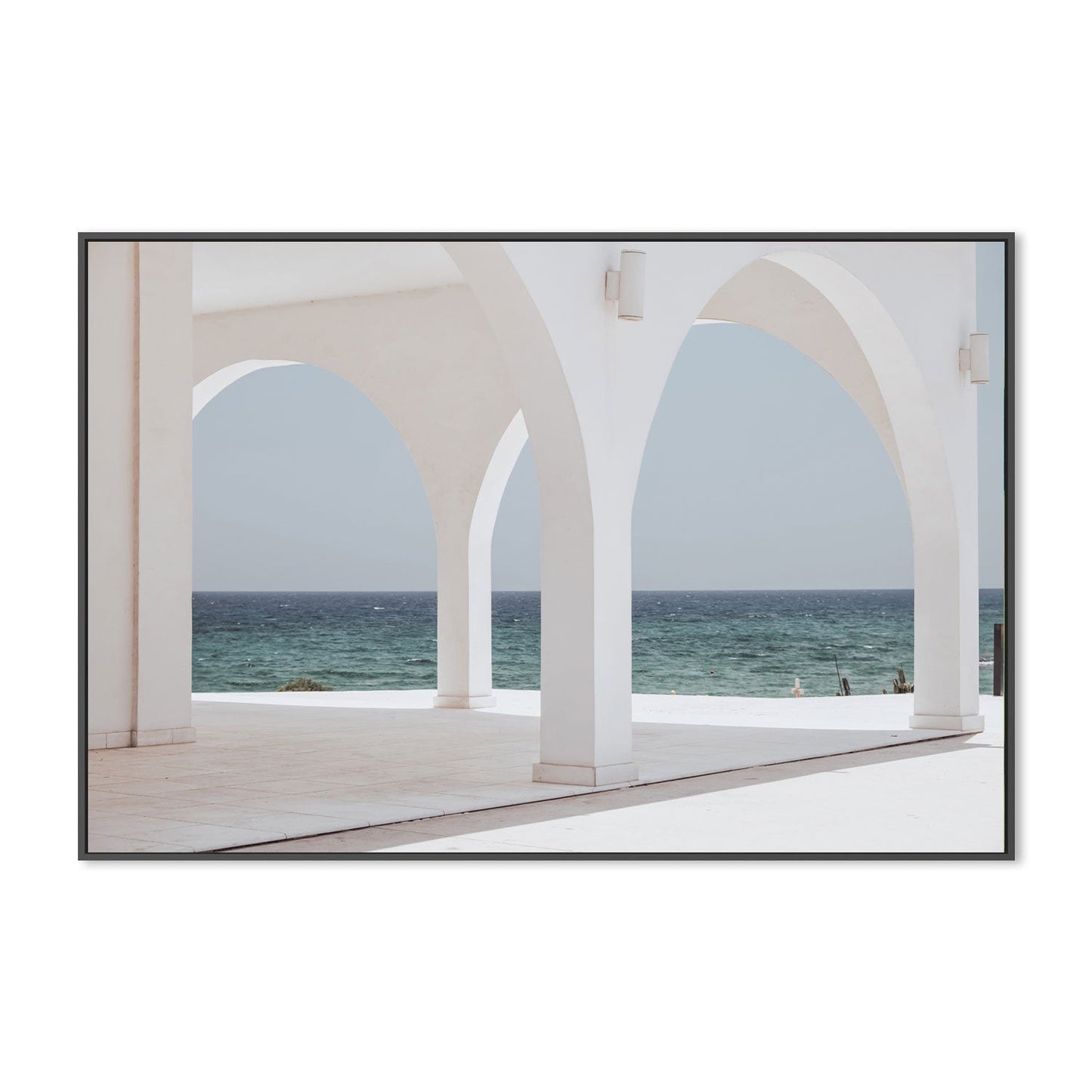 wall-art-print-canvas-poster-framed-The white arches of St. Thekla church, Cyprus-by-Gioia Wall Art-Gioia Wall Art