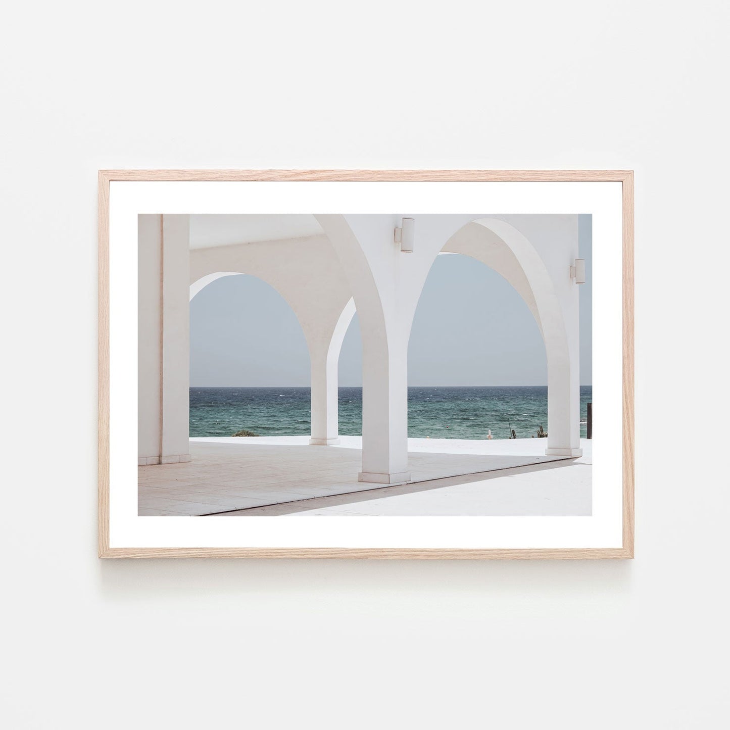 wall-art-print-canvas-poster-framed-The white arches of St. Thekla church, Cyprus-by-Gioia Wall Art-Gioia Wall Art