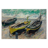 wall-art-print-canvas-poster-framed-Three Fishing Boats 1886 , By Monet-by-Gioia Wall Art-Gioia Wall Art