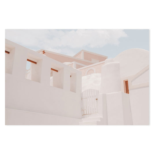 Traditional architecture of Oia village, Santorini Greece-Gioia-Prints-Framed-Canvas-Poster-GIOIA-WALL-ART