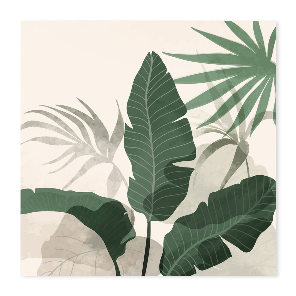 wall-art-print-canvas-poster-framed-Tropical Green, Style B-GIOIA-WALL-ART