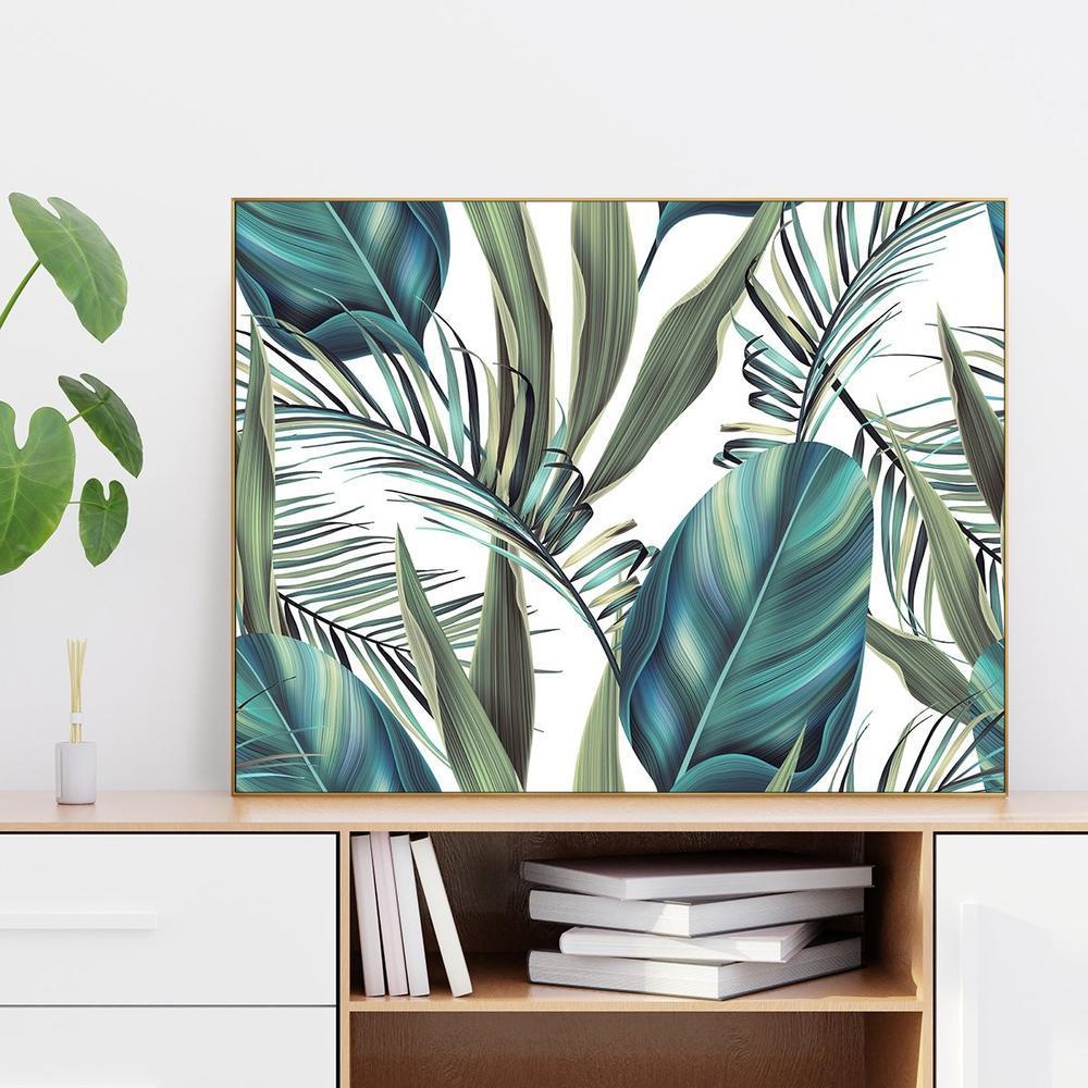 wall-art-print-canvas-poster-framed-Tropical Leaves In Hawaiian Style-by-Gioia Wall Art-Gioia Wall Art