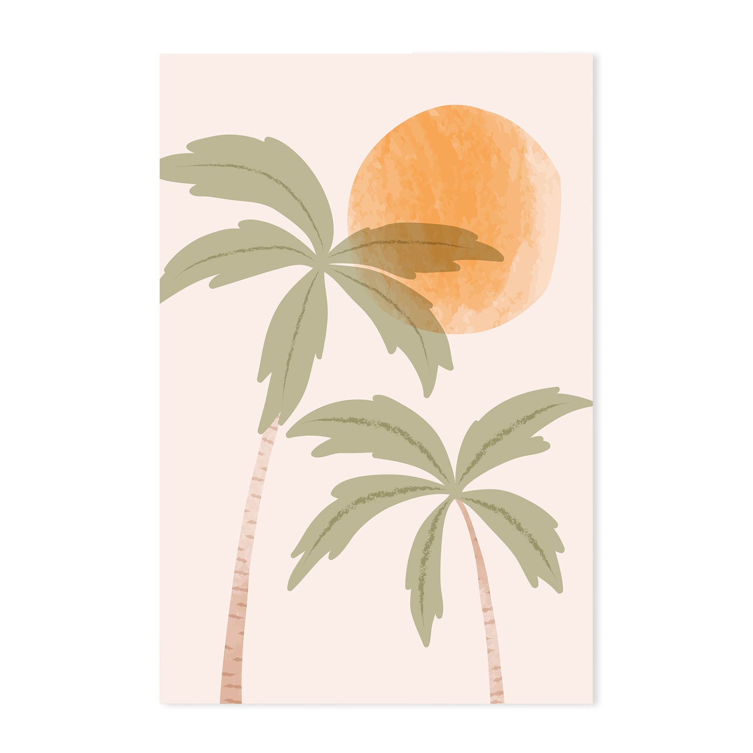 wall-art-print-canvas-poster-framed-Tropical Peach, Style A, B & C, Set Of 3-GIOIA-WALL-ART