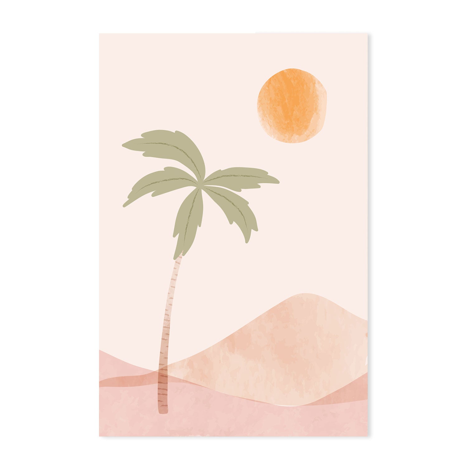 wall-art-print-canvas-poster-framed-Tropical Peach, Style A, B & C, Set Of 3-GIOIA-WALL-ART