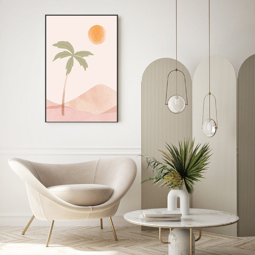 wall-art-print-canvas-poster-framed-Tropical Peach, Style C-GIOIA-WALL-ART