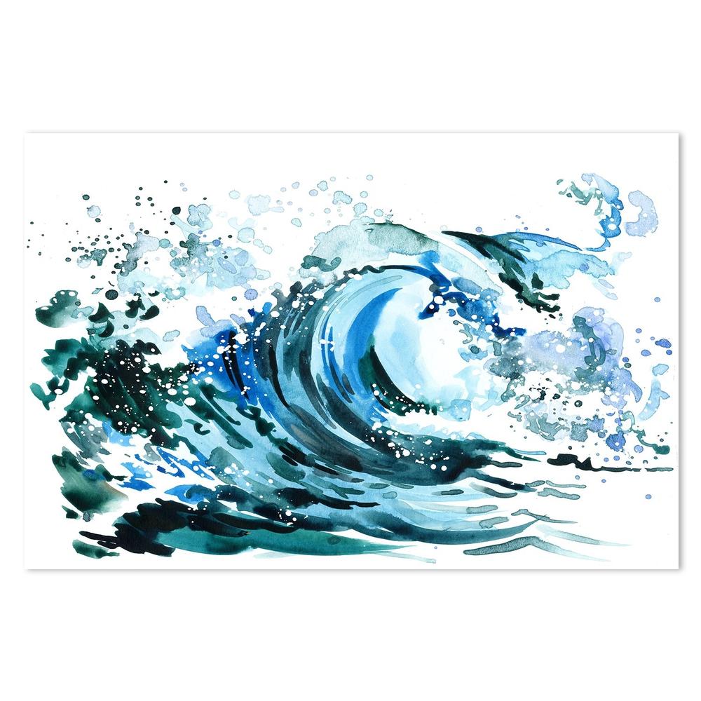 wall-art-print-canvas-poster-framed-Turquoise Wave, Style A-by-Gioia Wall Art-Gioia Wall Art