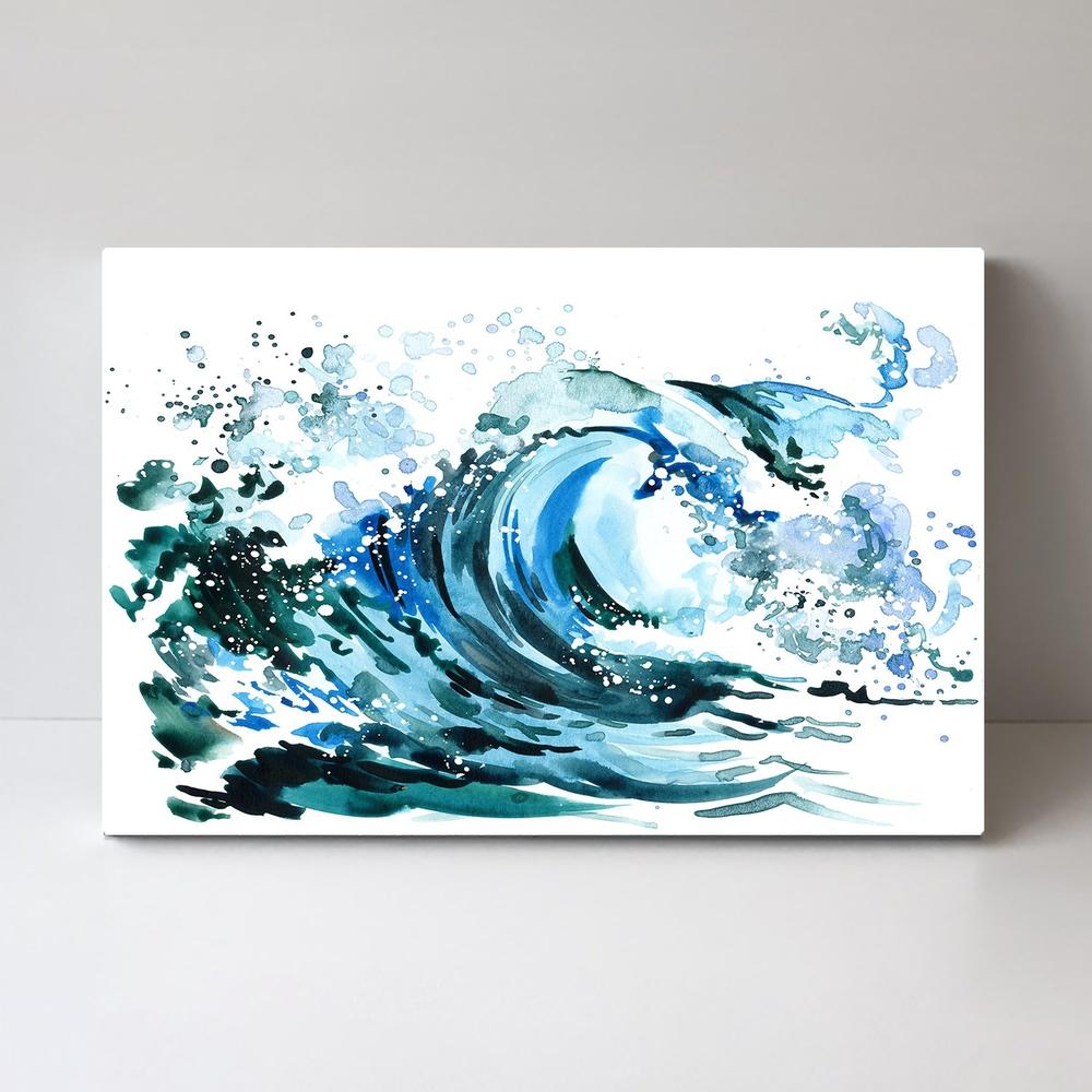 wall-art-print-canvas-poster-framed-Turquoise Wave, Style A-by-Gioia Wall Art-Gioia Wall Art