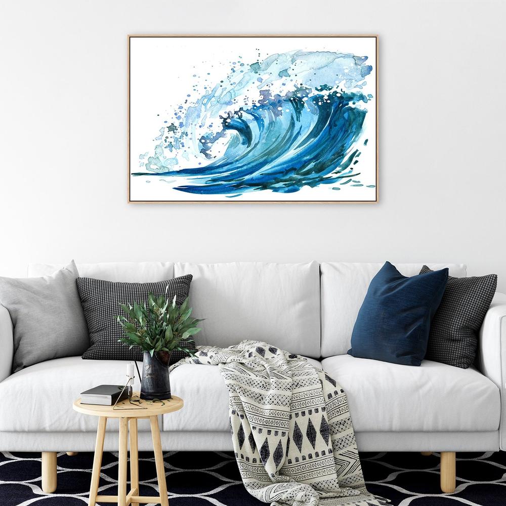 wall-art-print-canvas-poster-framed-Turquoise Wave, Style B-by-Gioia Wall Art-Gioia Wall Art