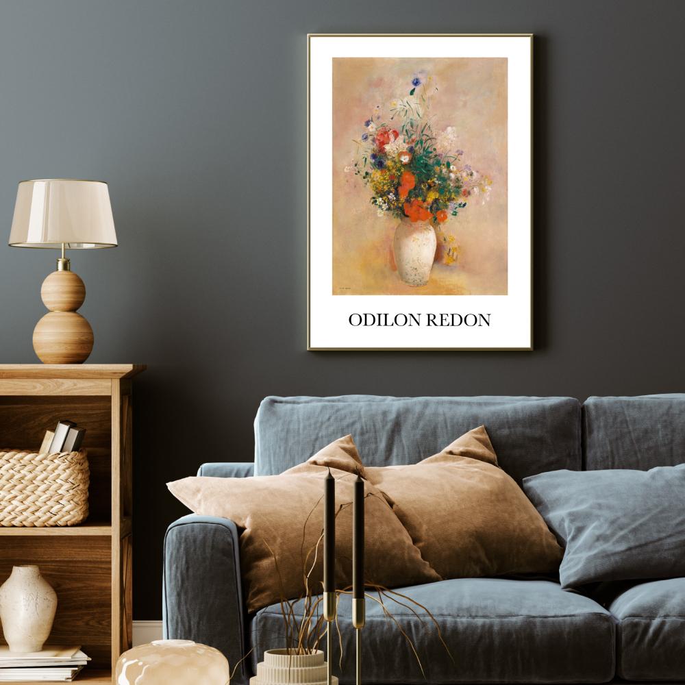 wall-art-print-canvas-poster-framed-Vase Of Flowers, 1906, By Odilon Redon-by-Gioia Wall Art-Gioia Wall Art