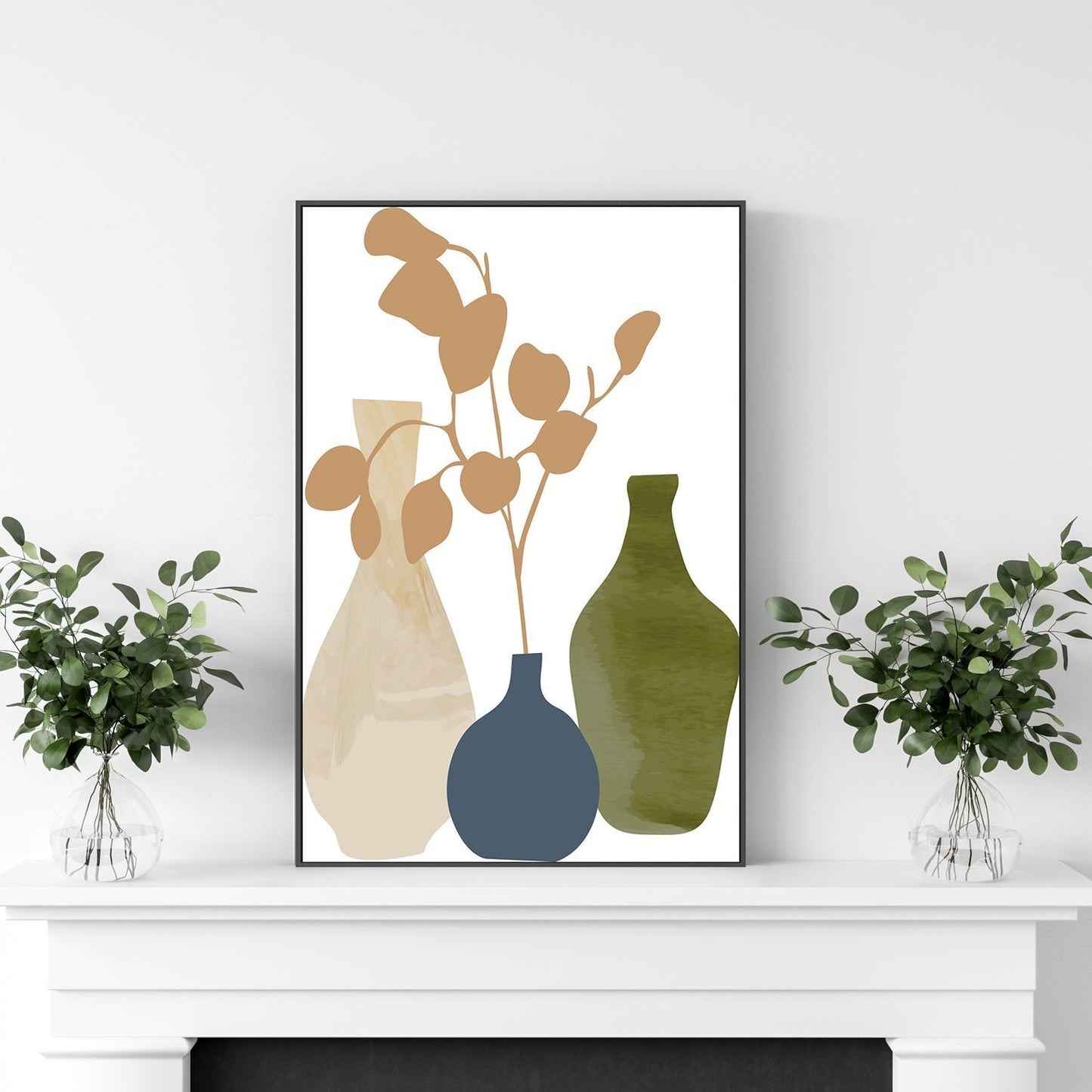 wall-art-print-canvas-poster-framed-Vase Trio, Style B-GIOIA-WALL-ART