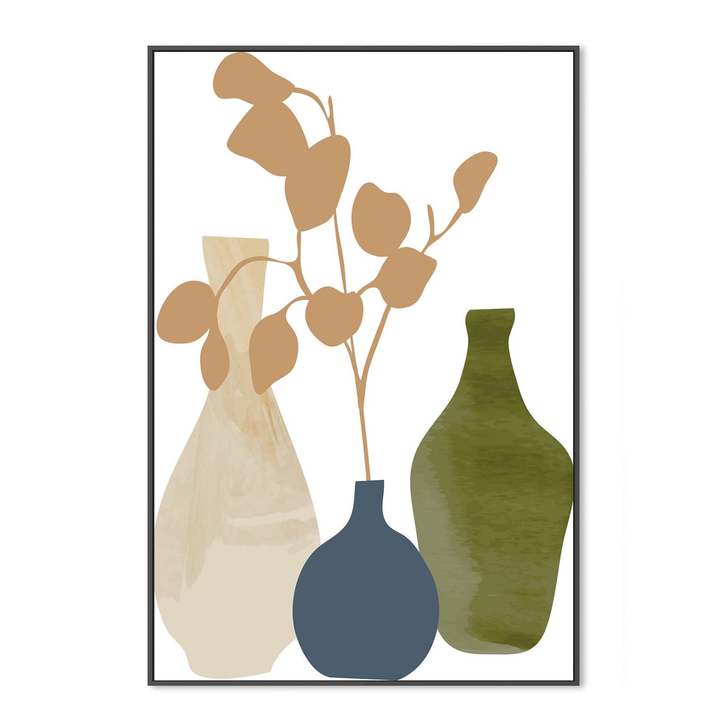 wall-art-print-canvas-poster-framed-Vase Trio, Style B-GIOIA-WALL-ART