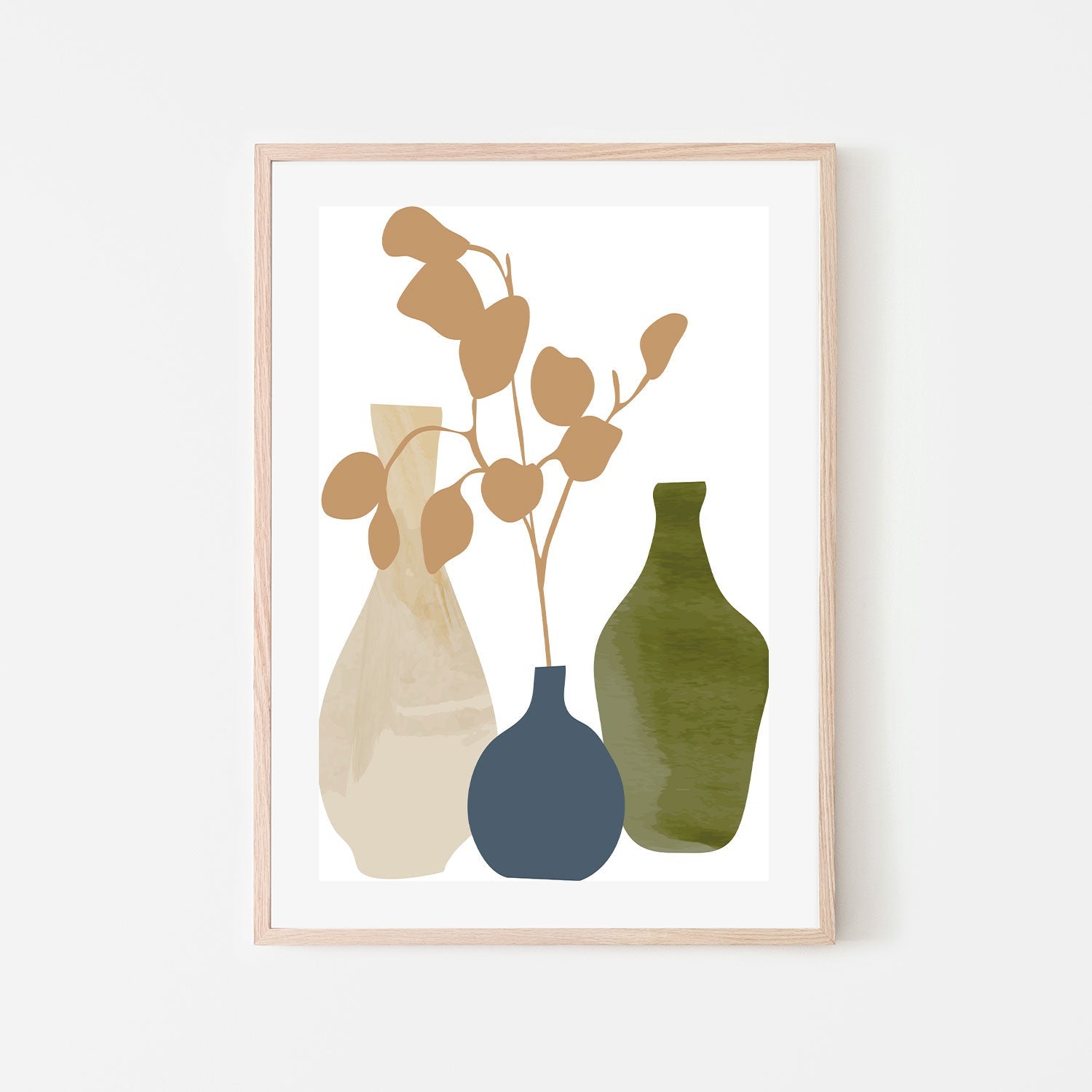 wall-art-print-canvas-poster-framed-Vase Trio, Style B-GIOIA-WALL-ART