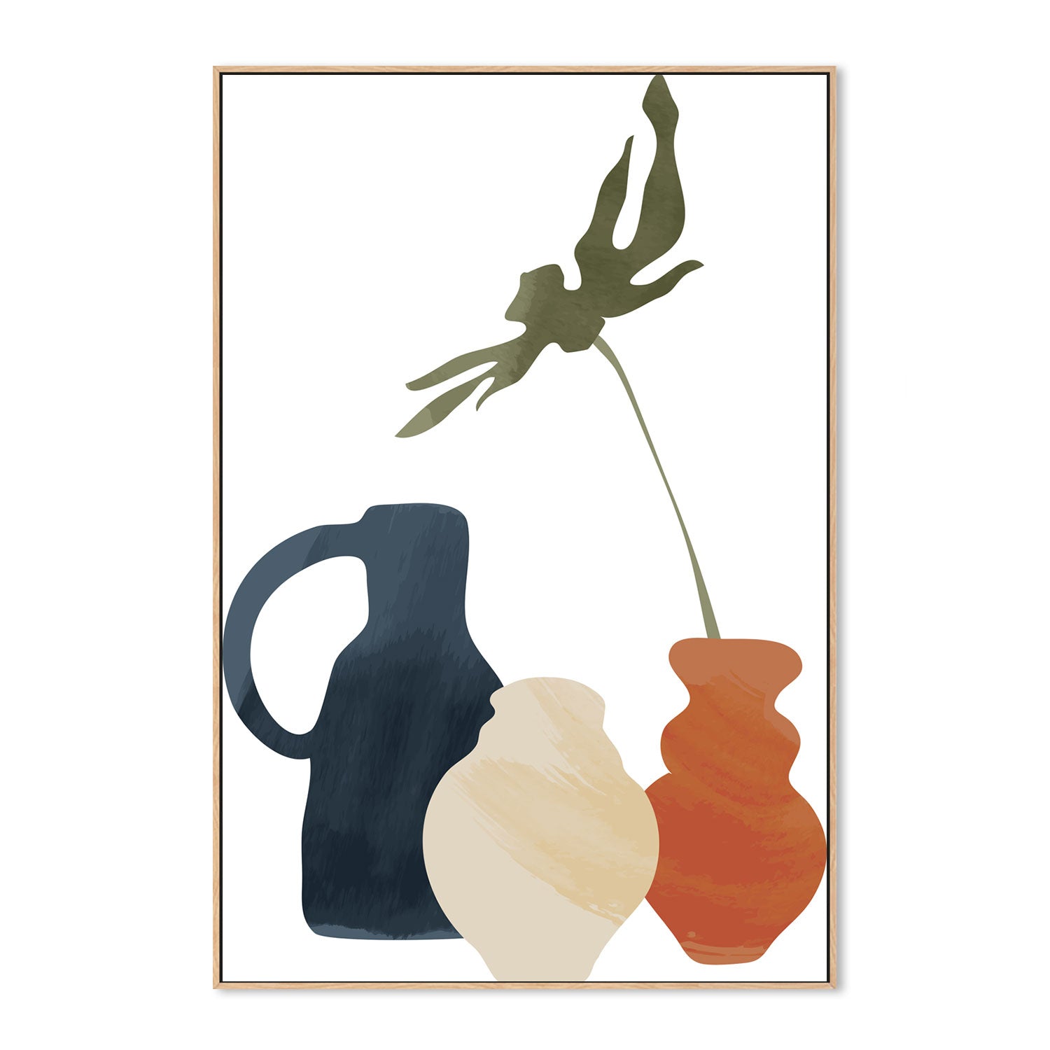 wall-art-print-canvas-poster-framed-Vase Trio, Style C-GIOIA-WALL-ART