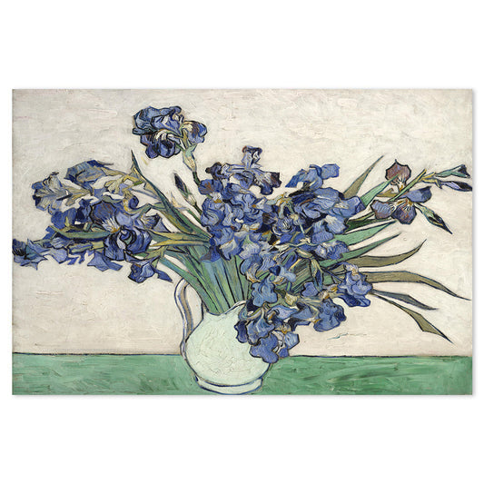 wall-art-print-canvas-poster-framed-Vase With Irises, Van Gogh-by-Gioia Wall Art-Gioia Wall Art