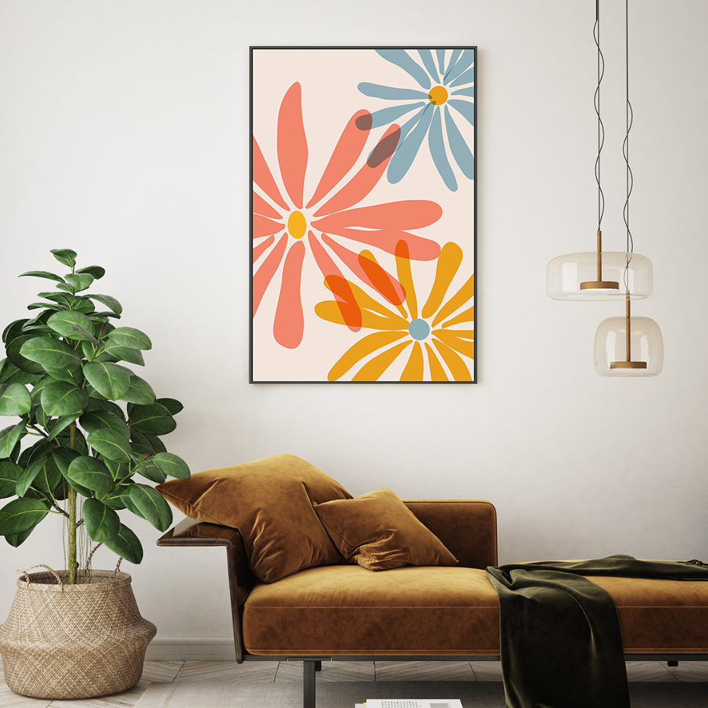 wall-art-print-canvas-poster-framed-Vibrant Flowers-GIOIA-WALL-ART